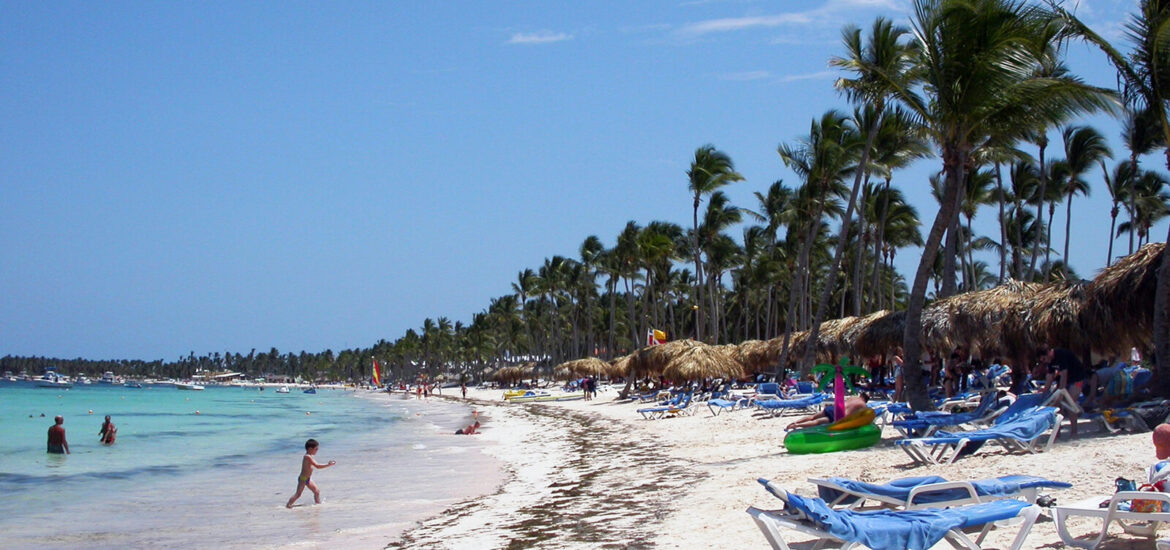 Beach at Natura Park, looking southeast, Punta Cana, 2004